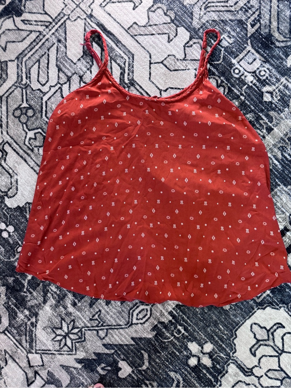 torrid Rust Floral-Print Spaghetti Strap Camisole Sz 0 adjustable straps